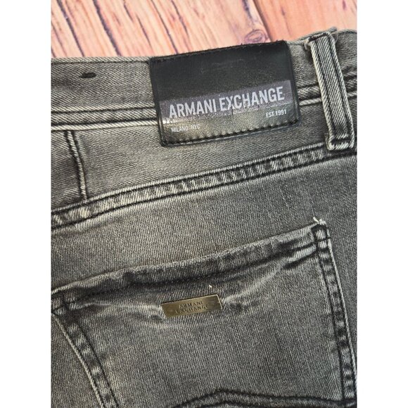 Armani Exchange Mens Slim J13 Gray Jeans Size 32x32 Slim Fit - Picture 6 of 9